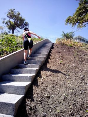 The 2021 trail extension from Princess Margaret Beach over the headland to Lower Bay - Going Down